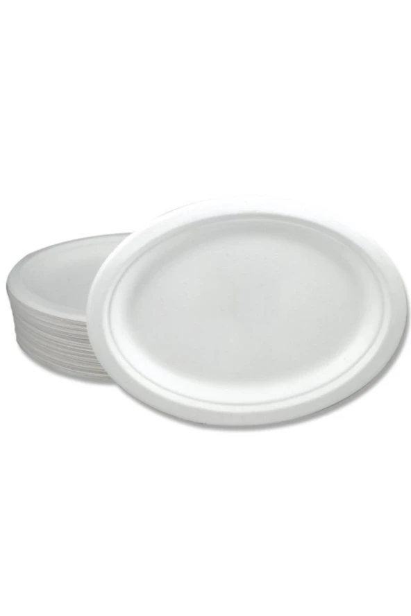 Ekolojik Karton Tabak Oval 26 Cm - 25 Adet