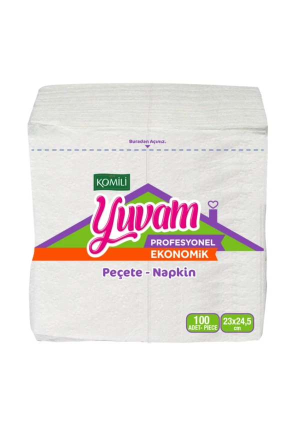 Yuvam Profesyonel Ekonomik Peçete 23 x 24,5 100 Yapraklı 32 Paket