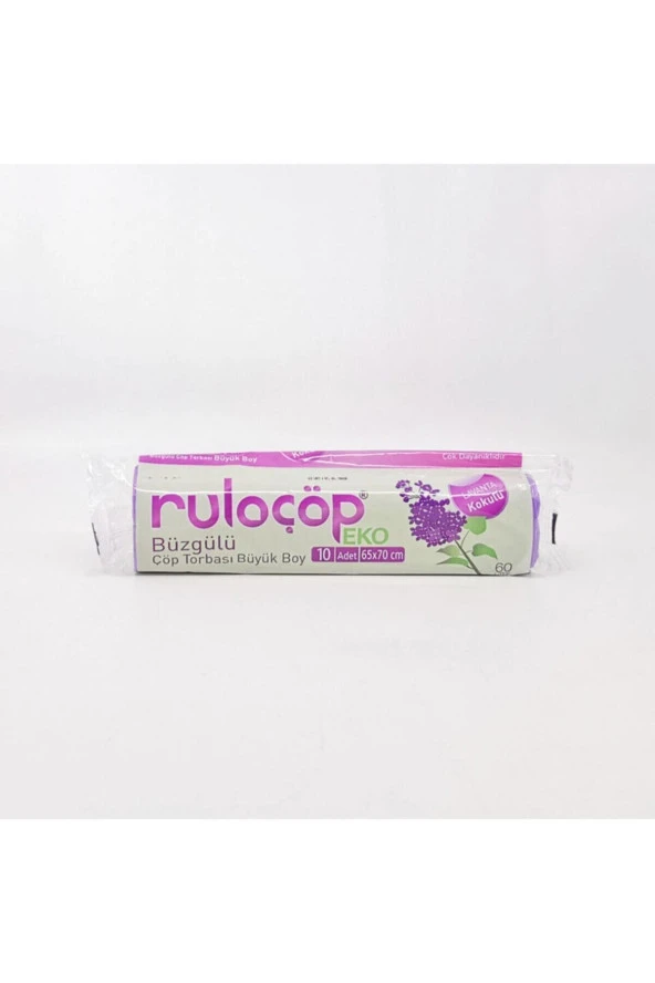 Mor Lavanta Kokulu Büyük Boy Büzgülü Çöp Poşeti 5pk