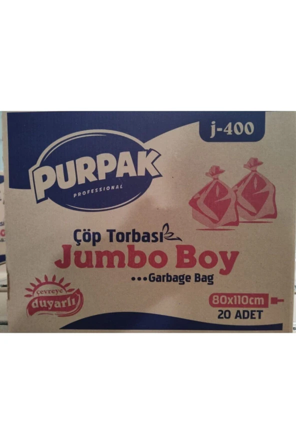 J350 Jumbo Boy 80*110 Cm Çöp Torbası 20 Adet Yıldızlı Ürün