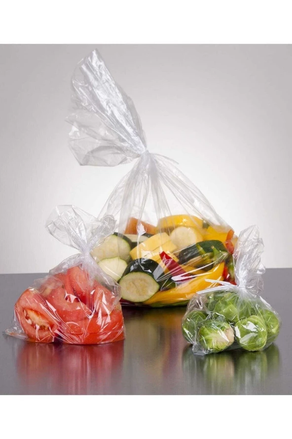 Xxxmük Plastik Şeffaf Bakkaliye Poşeti 30 X 52cm (5 Kiloluk) 1kg - 4