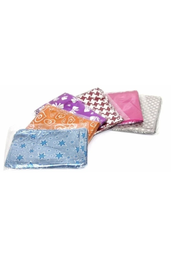 Metalize Hediye Poşet Paketi 10x12cm Kendinde Bantlı Renkli Hediye Paketi 100lü