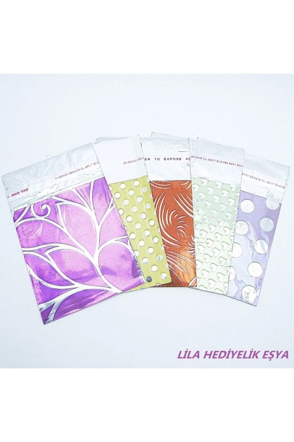 Metalize Bantlı Hediye Poşeti 7x9 cm Her Paket 100 Adet Takı Nişan Mevlüt Kına Poşeti Hediye Paketi - 2