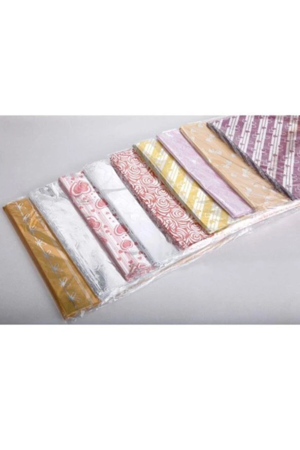 Metalize Hediye Poşet Paketi 20x35cm Kendinde Bantlı Renkli Hediye Paketi 100lü - 3