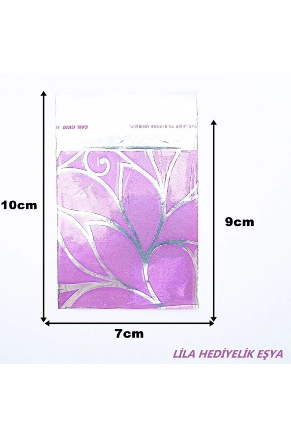 Metalize Bantlı Hediye Poşeti 7x9 cm Her Paket 100 Adet Takı Nişan Mevlüt Kına Poşeti Hediye Paketi - 4