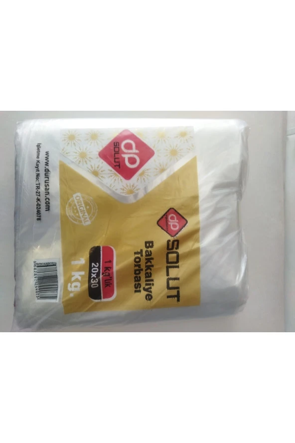 Solut Bakkaliye Torbası 1 Kg Lık 20*30