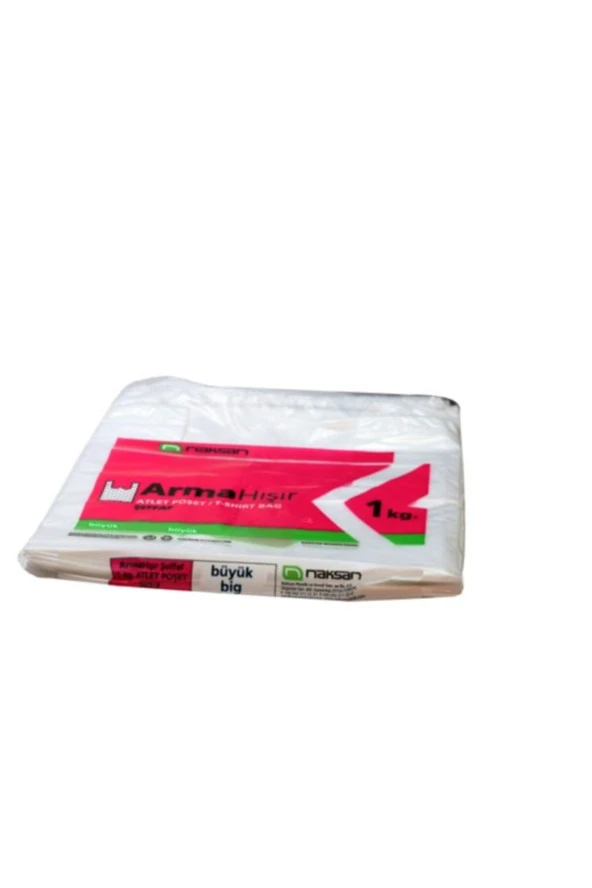 Naksan Hışır Poşet 1 Kg Şeffaf Atlet Poşet Büyük 30cmx57cm