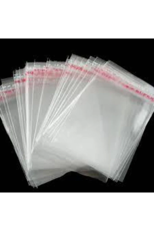 30 Cm X 45 Cm Şeffaf Bantlı Yapışkanlı Jelatin Poşet 25 Adet Opp