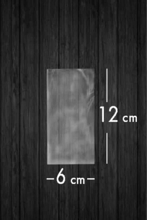 Parlak Bantsız Şeffaf Jelatin - Kurabiye Aksesuar Poşeti 6x12cm [250gram]