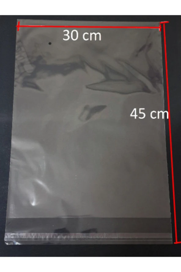 Şeffaf Yapışkanlı Poşet - Opp Kendinden Yapışkanlı Jelatin Parlak Poşet 30x45cm - 100 Adet - 3