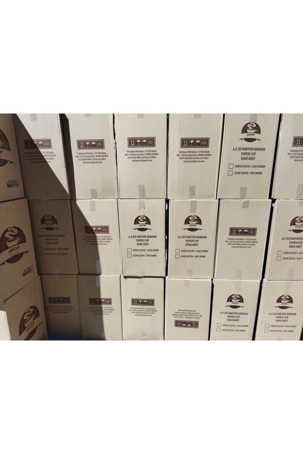Çay Cup Karton Bardak 6.5 Öz 3000 Adet