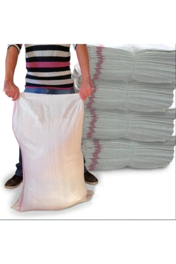 Naylon Çuval - Sentetik Çuval - Saman Çuval - Moloz Çuvalı - Şeker Un Çuvalı 10 Adet 60x90 Cm - 60 x
