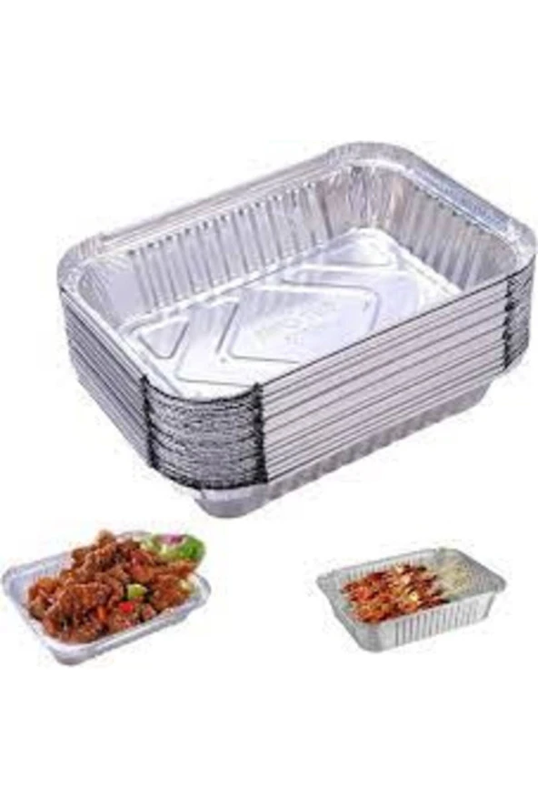 Alüminyum tepsi küçük boy +kapak (20*30*5) 10 adet
