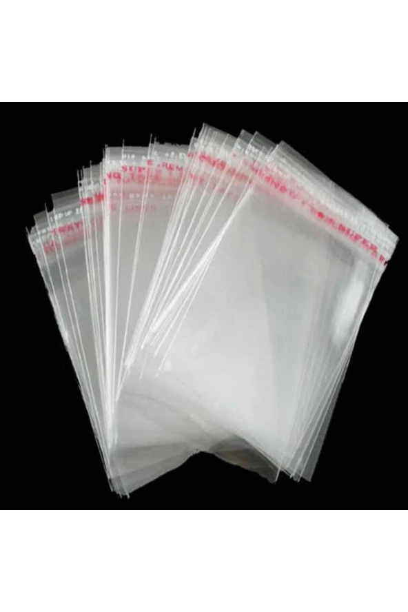 20 Cm X 30 Cm Şeffaf Bantlı Yapışkanlı Jelatin Poşet 100 Adet - 2