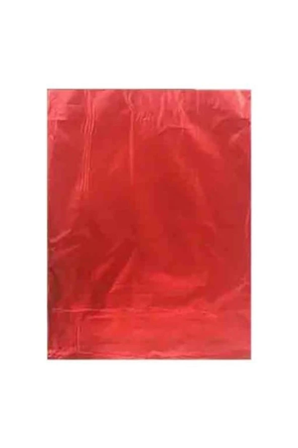 Lüks Metalize Hediye Poşeti 25x35 Cm 50 Adet Kırmızı