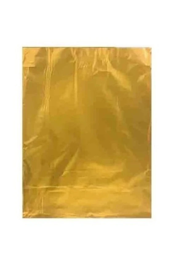 Lüks Metalize Hediye Poşeti 35x50 Cm 50 Adet Gold Gold