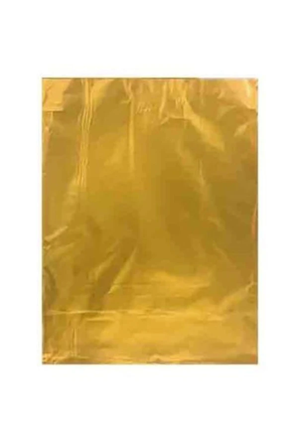 Lüks Metalize Hediye Poşeti 20x25 Cm 50 Adet Gold Gold