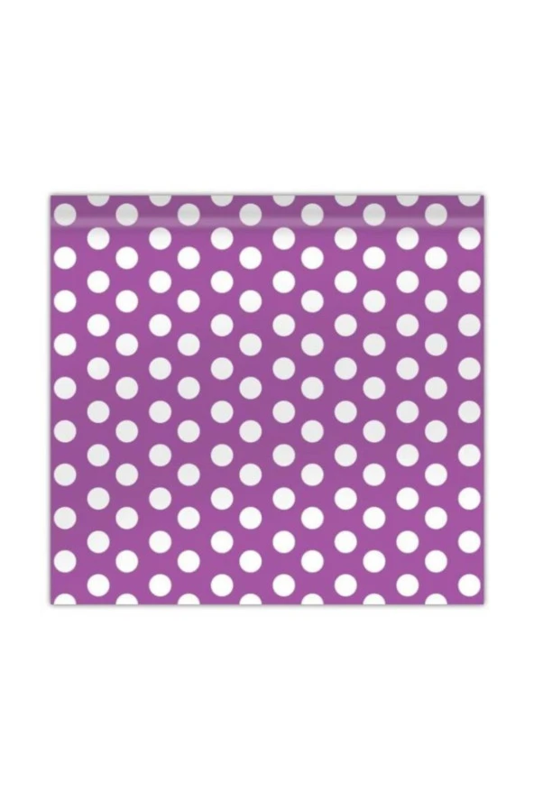 Hediye Paketi 20x20 cm Mor Puantiyeli - 25li