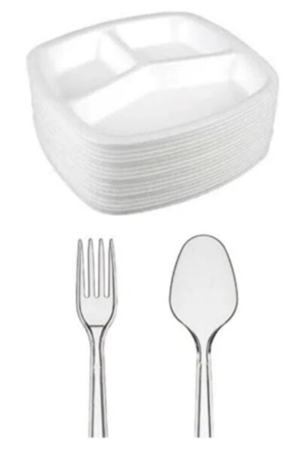 Mert Ambalaj 50li Tabildot 50 Plastik Çatal 50 Plastikkaşık