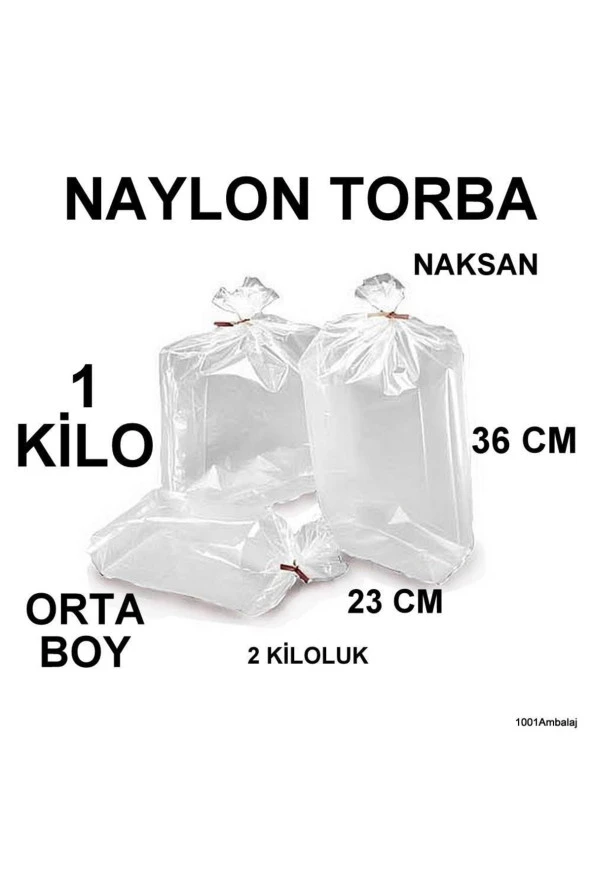 Naylon Torba 23x36 Cm (2 KİLOLUK) Bakkaliye Torbası 1 Kilo