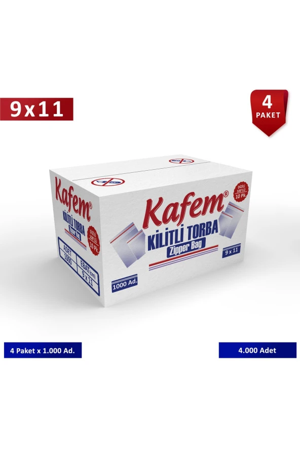 9 X 11cm Kilitli Poşet / Naylon Torba ( 4.000 Adet ) -