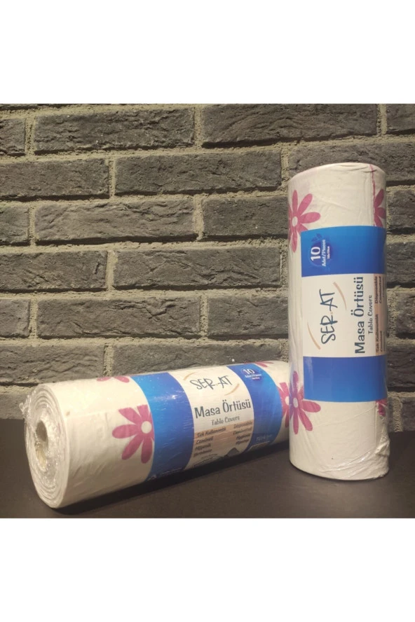 Tek Kullanımlık Masa Örtüsü Pembe Çiçekler - 100x120cm 10lu - 3