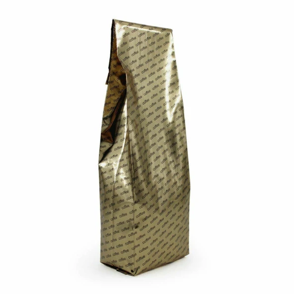 Gold Coffee Baskılı Yan Körüklü Torba 8x23+2 Cm 250 Gr (5 Kg)
