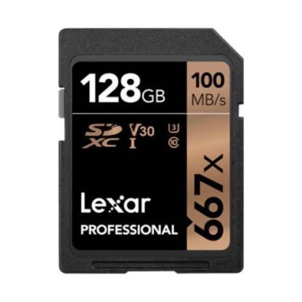 Lexar Professional 667X 128GB Class 10 UHS-I 100MB/s SD Kart