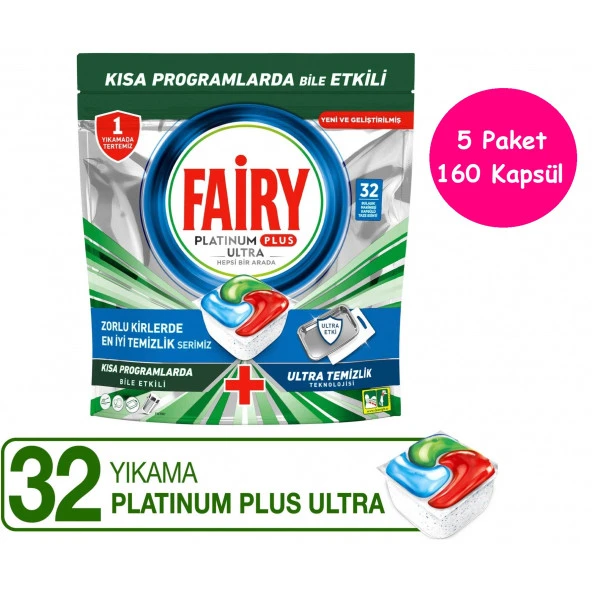 Fairy Platinum Plus Ultra Bulaşık Makinesi Tableti 160'lı