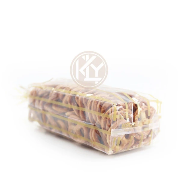 Altın Yaldız Çizgili Şeffaf Kare Tabanlı Torba 8x28+2,5 Cm 500 Gr 1000 Adet - Resim 2