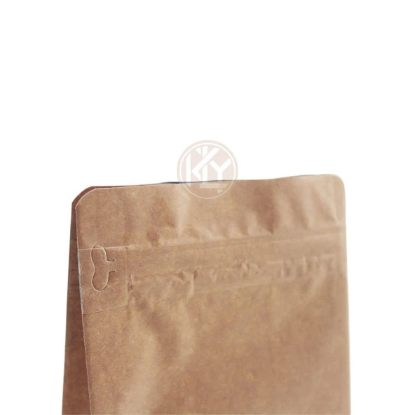 Kraft Flat Bottom Kilitli Torba 14x38+4 Cm 1000 Gr 100 Adet - Resim 3