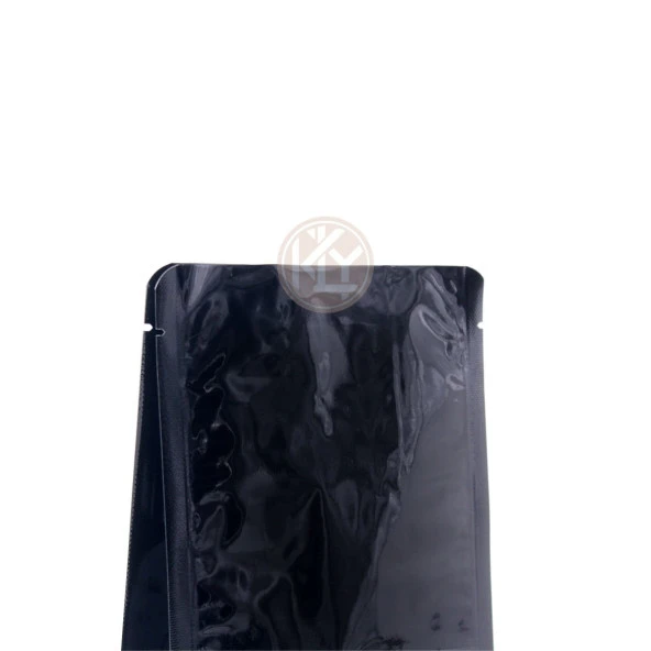 Parlak Siyah Flat Bottom Kilitsiz Torba 14x38+4 Cm 1000 Gr 100 Adet - Resim 3