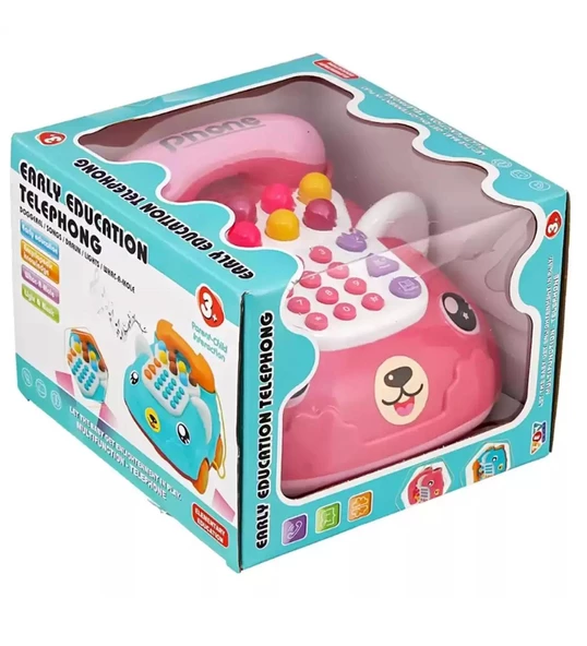 Sesli ve Işıklı Oyuncak Arabalı Telefon - İlk Telefonum, Eğitici Oyuncak Telefon - 6