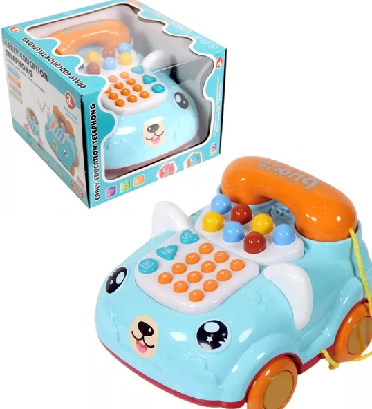 Sesli ve Işıklı Oyuncak Arabalı Telefon - İlk Telefonum, Eğitici Oyuncak Telefon - 2