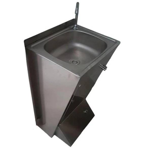 Paslanmaz Ayak Basmalı Evye - Resim 3