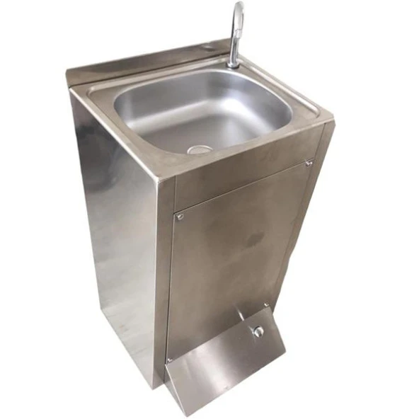 Paslanmaz Ayak Basmalı El Yıkama Evyesi - Resim 3