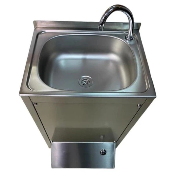 Paslanmaz Ayak Basmalı Evye - Resim 4