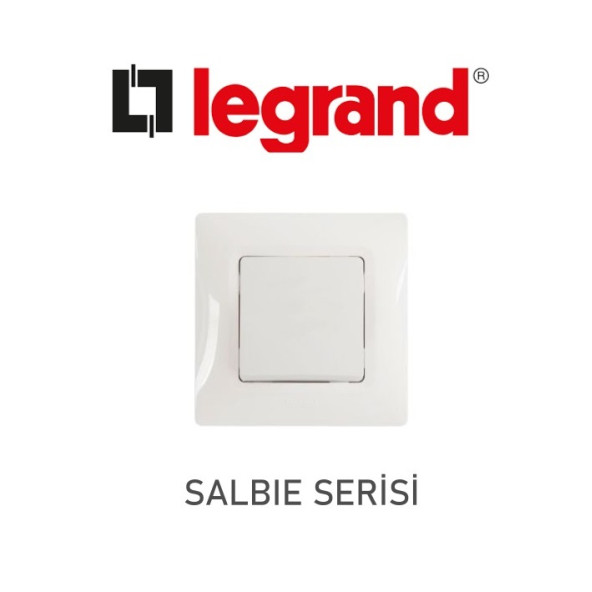 LEGRAND TEKLİ ANAHTAR SALBIE SERİSİ - BEYAZ RENK 5 ADET