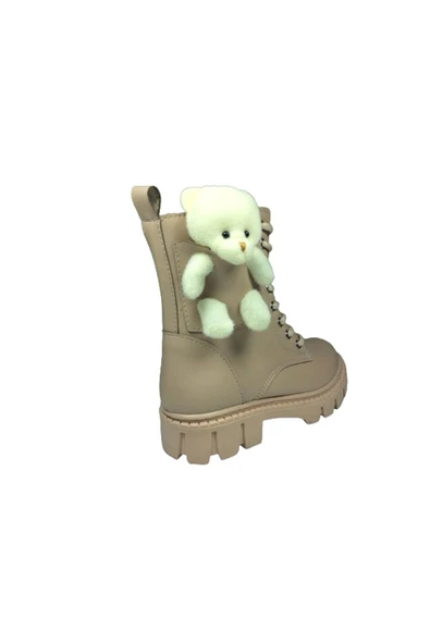 OrtopedikAL 1087 Filet Kız Çocuk Nut Bej 2 Ayıcıklı Bot Bağcıklı Yanı Fermuarlı Anatomik - 4