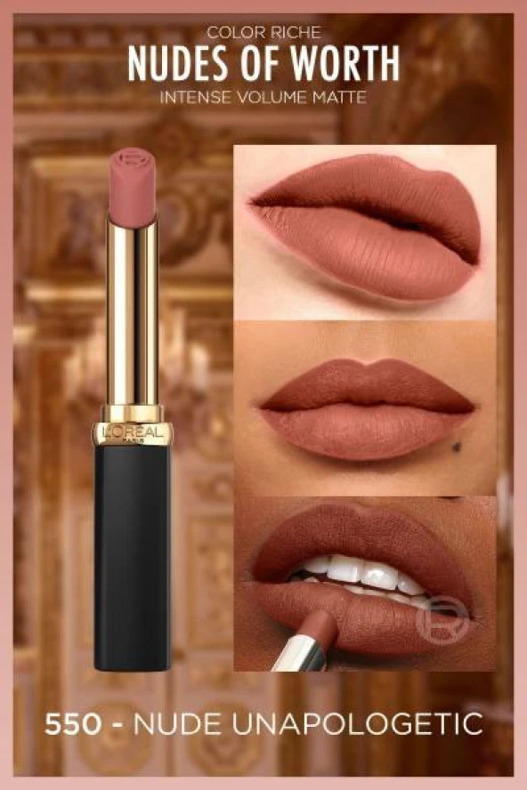 L'Oréal Paris Color Riche Intense Volume Matte Ruj - 550 Nude Unapologetic - 6