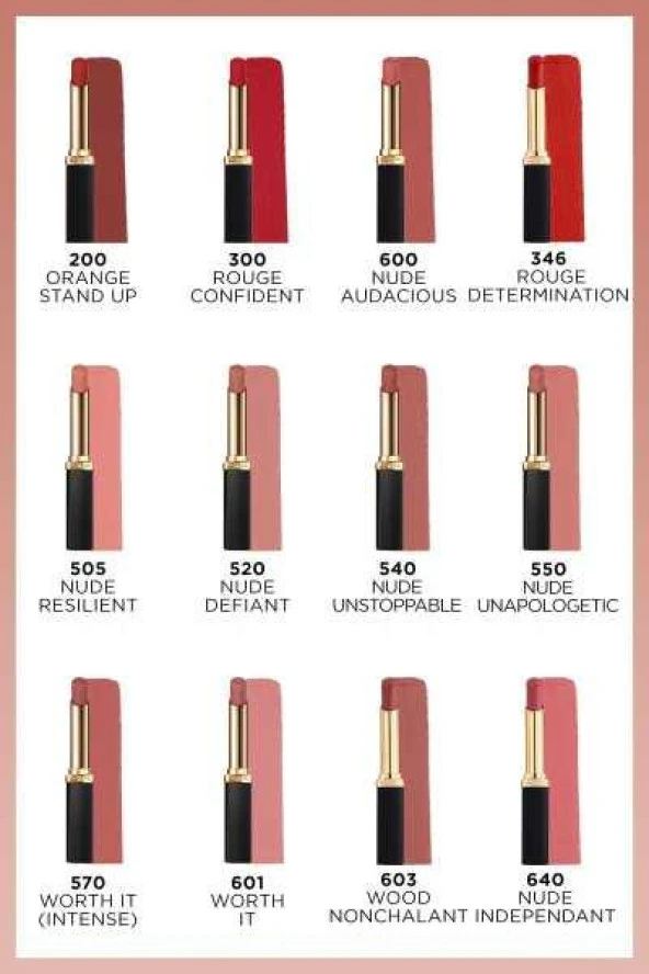 L'Oréal Paris Color Riche Intense Volume Matte Ruj - 520 Nude Defiant - 9