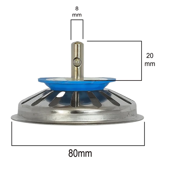 Aletçantam Çöpmak Mutfak lavabo Sifon Gider Metal Tıpa Süzgeci 8cm - 3