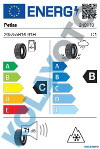 Petlas SnowMaster 2 205/55R16 91H M+S 3PMSF (Kış)