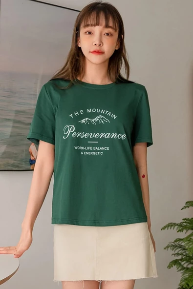 Unisex The Mountain Baskılı Tasarım Tshirt