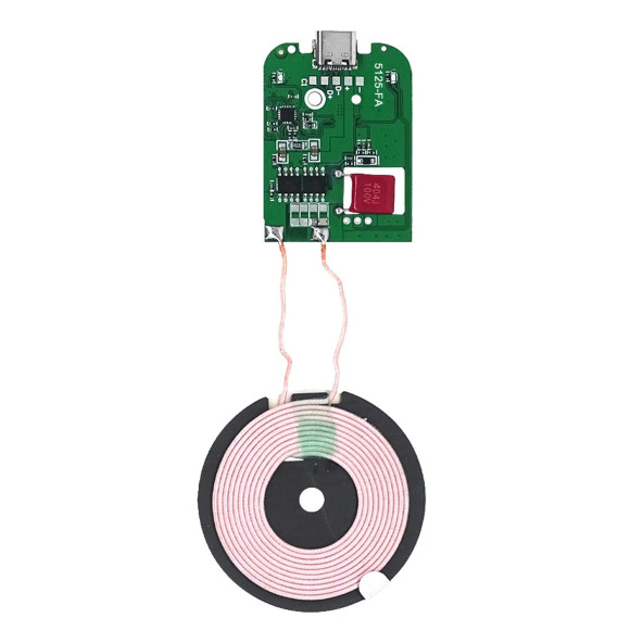 Kablosuz Şarj Modülü Type C 15W  Qi 9V 1.5A Mobil Akıllı Telefon Oyuncak Pil Şarj Transmiter Samsung Apple 5125-FA - 5