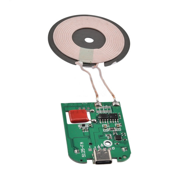 Kablosuz Şarj Modülü Type C 15W  Qi 9V 1.5A Mobil Akıllı Telefon Oyuncak Pil Şarj Transmiter Samsung Apple 5125-FA - 7