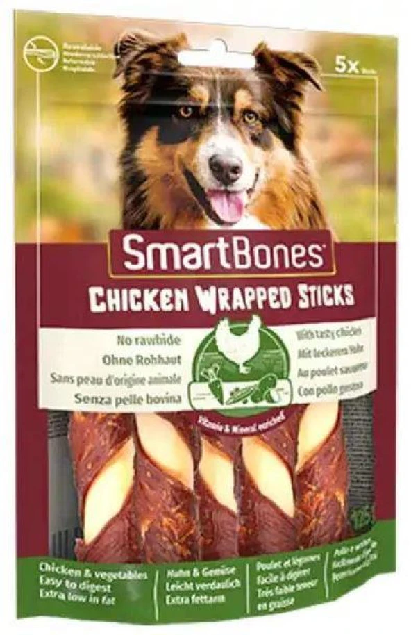 SmartBones Tavuk Sargılı Çubuklar 5'li 125gr ürün görseli