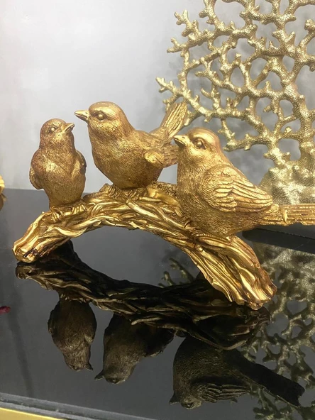 kuş biblo 3 lü dal üzerinde kuş biblo - Resim 9