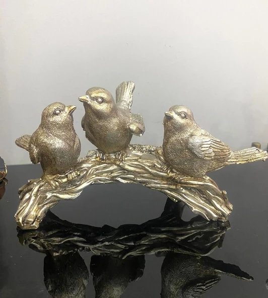 kuş biblo 3 lü dal üzerinde kuş biblo - Resim 11