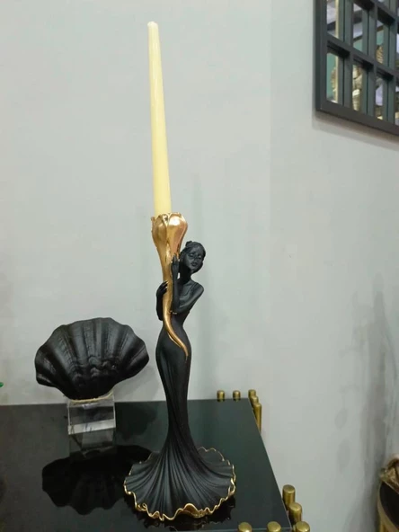 Şamdan kız mumluk kadın şamdan polyester - 6